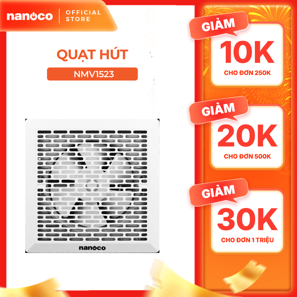 Quạt hút siêu mỏng Nanoco model NMV1523 (15W)