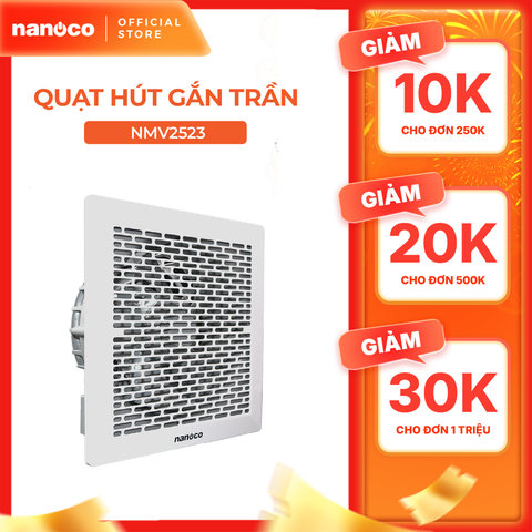 Quạt hút siêu mỏng Nanoco Model NMV2523 24W (lỗ khoét 250mm)