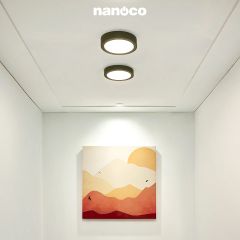 Đèn LED Panel ốp trần nổi tròn đen Nanoco Model NPL18xRB.