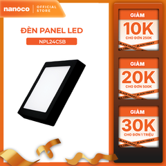 Đèn Panel LED Nanoco model NPL24CS 24W đổi màu hình vuông (màu đen, màu trắng)