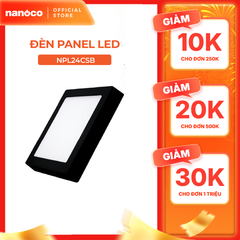 Đèn Panel LED Nanoco model NPL24CS 24W đổi màu hình vuông (màu đen, màu trắng)
