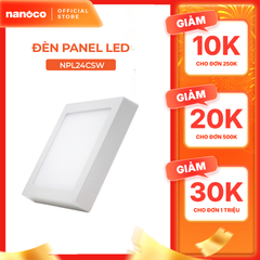 Đèn Panel LED Nanoco model NPL24CS 24W đổi màu hình vuông (màu đen, màu trắng)