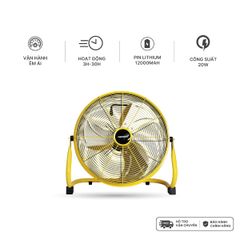 QUẠT SẠC SÀN NANOCO MODEL NRF1230L / NRF1640L - ĐỘNG CƠ BLDC, 12 VÀ 16 INCH, CÔNG SUẤT 20W - 29W