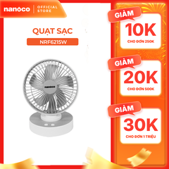 Quạt sạc điện mini Nanoco model NRF6215 (5 cánh, công suất 5W)