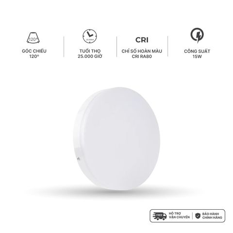 Đèn LED Panel ốp trần nổi tròn tràn viền Nanoco - Nancy series công suất 15W/22W/30W