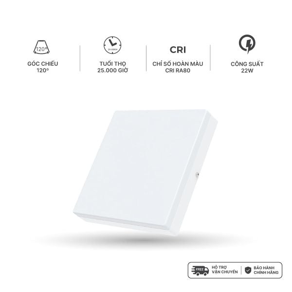Đèn LED Nanoco Panel Ốp Trần Nổi Vuông 22W Nancy Series Nanoco