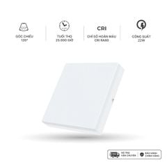 Đèn LED Nanoco Panel Ốp Trần Nổi Vuông 22W Nancy Series Nanoco
