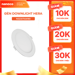 Đèn LED SLIM downlight Hera Nanoco φ90 7W (viền vàng, trắng, bạc - ánh sáng trắng, trung tính, vàng)