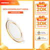 Đèn downlight LED Nanoco φ135 12W viền vàng/ trắng/ bạc (ánh sáng trắng/ trung tính/ vàng)