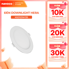 Đèn downlight LED Nanoco φ135 12W viền vàng/ trắng/ bạc (ánh sáng trắng/ trung tính/ vàng)