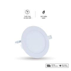 Đèn LED slim Downlight Nanoco model NSD***1 ( 3 chế độ màu, công suất 6W/9W/12W/15W)