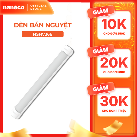 Đèn bán nguyệt LED Nanoco 6 tấc/ 1.2m - 18W/ 36W - Ánh sáng trắng, trung tính, vàng