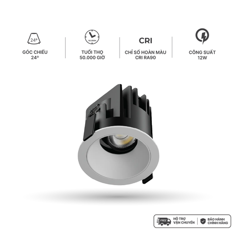 Đèn Spotlight Âm Trần Nanoco Nova Series 12W Góc Chiếu 24°/36° CRI Ra90