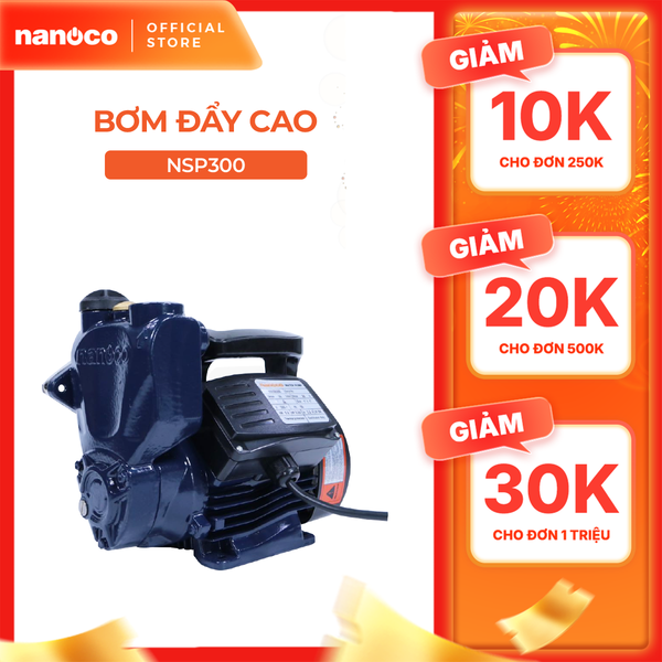 Máy bơm nước đẩy cao Nanoco model NGP128/ NGP200/ NGP300/ NGP400 (Công suất 128W, 200W, 300W, 400W) - KHÔNG BAO GỒM LẮP ĐẶT