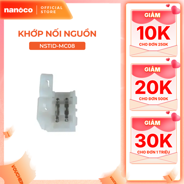 Khớp nối giữa Nanoco dùng cho đèn LED dây dán trong nhà model: NSTID-MC08/ NSTID-MC10