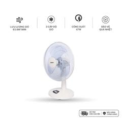 Quạt bàn Nanoco model NTF1630 ( 3 chế độ gió, 3 màu, công suất 47W )