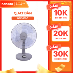 Quạt bàn Nanoco model NTF1630 ( 3 chế độ gió, 3 màu, công suất 47W )