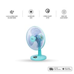 Quạt bàn Nanoco model NTF1630 ( 3 chế độ gió, 3 màu, công suất 47W )