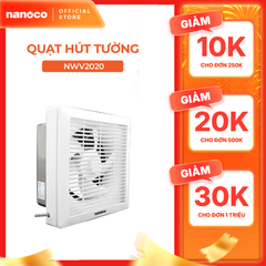 Quạt hút Nanoco gắn tường 1 chiều model NWV1520/ NWV2020/ NWV2520 (công suất 16W, 21W, 31W)