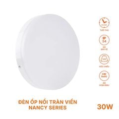 ĐÈN LED ỐP TRẦN NỔI NANOCO NANCY – ĐÈN LED PANEL TRÒN, VUÔNG CẢM BIẾN