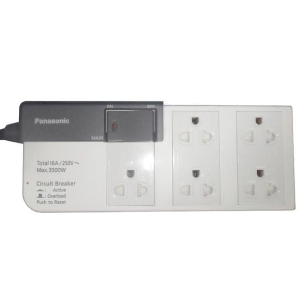 Ổ cắm có dây model WCHG28352 (công suất 3500W, 5 ổ cắm 3 chấu,1 công tắc)