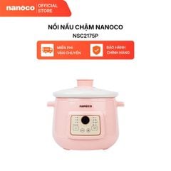 Nồi nấu chậm Nanoco dung tích 2L tiện lợi, công suất 175W