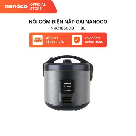 Nồi cơm điện nắp gài Nanoco Model NRC1850DB, 1.8L, màu xanh đen