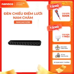 Đèn chiếu điểm lưới nam châm màu đen Nanoco công suất 6W/12W, ánh sáng 3000K/4000K