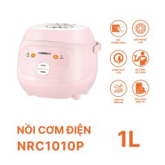 Nồi Cơm Điện Nắp Gài 1.0L 350W Màu Hồng Lòng Nồi Chống Dính Maifanite Nắp Tháo Rời