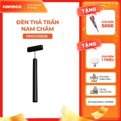 Đèn thả trần nam châm màu đen Nanoco công suất 8W ánh sáng 3000K/4000K