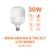 Bóng đèn Bulb trụ E27 - Lite Series Nanoco 20W/ 30W/ 40W/ 50W - ánh sáng vàng/trắng