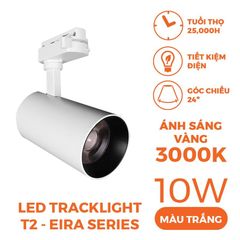 Đèn LED Tracklight Nanoco màu trắng Eira Series 3 chế độ ánh sáng, công suất 10W/20W/30W