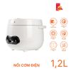 Nồi cơm điện 1.2L Nanoco model NRC1206W màu trắng, nút cơ, công suất 500W