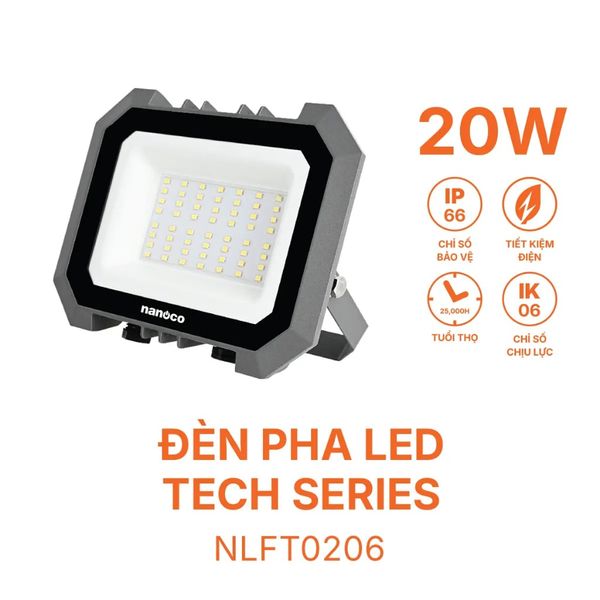 Đèn pha LED Nanoco - Tech Series 10W/ 20W/ 30W - ánh sáng trắng/ vàng/ trung tính
