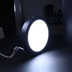 Đèn Panel LED ốp trần nổi tròn Nanoco 4 chế độ màu, viền trắng/đen