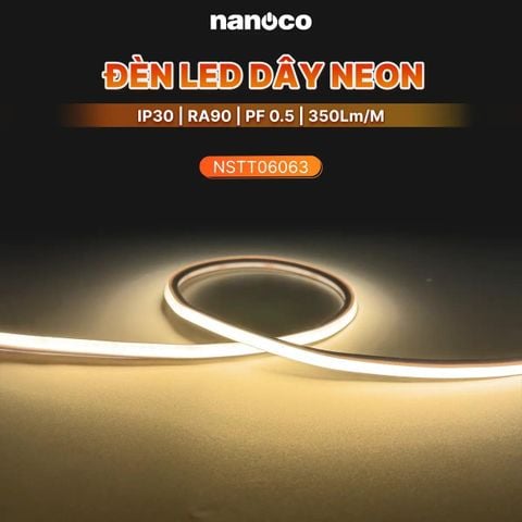 Đèn LED Dây Neon Top Bend Nanoco 5W/m DC24V IP65 CRI Ra90 240 LED/m NSTT0606*