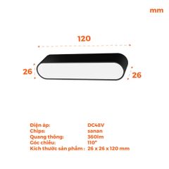 Đèn pha nam châm màu đen Nanoco công suất 6W/12W, ánh sáng 3000K/4000K
