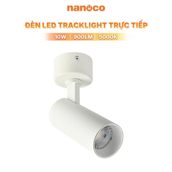 Đèn LED Tracklight Trực Tiếp Nanoco Sora Series 10W 5000K CRI90 Không Cần Thanh Ray