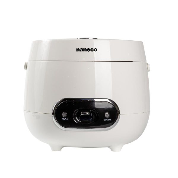 Nồi cơm điện 1.2L Nanoco model NRC1206W màu trắng, nút cơ, công suất 500W