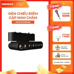 Đèn chiếu điểm gập nam châm màu đen Nanoco công suất 6W/12W, ánh sáng 3000K/4000K