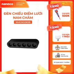 Đèn chiếu điểm lưới nam châm màu đen Nanoco công suất 6W/12W, ánh sáng 3000K/4000K