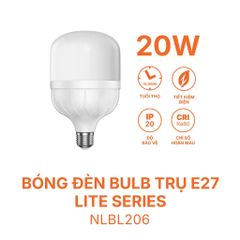 Bóng đèn Bulb trụ E27 - Lite Series Nanoco 20W/ 30W/ 40W/ 50W - ánh sáng vàng/trắng