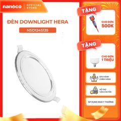 Đèn downlight LED Hera Nanoco φ135 12W viền vàng/ bạc (ánh sáng trắng/ trung tính/ vàng)