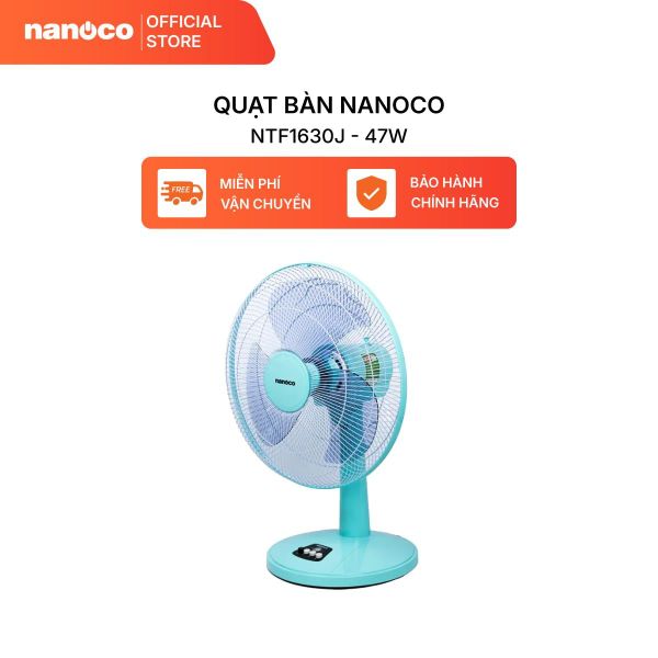 Quạt bàn Nanoco model NTF1630 ( 3 chế độ gió, 3 màu, công suất 47W )