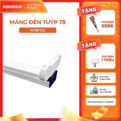 Máng đèn tuýp T8 0.6m/1.2m Nanoco model NT8Fxxx
