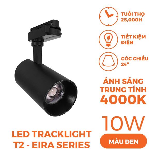 Đèn LED Tracklight Nanoco màu đen Eira Series 3 chế độ ánh sáng, công suất 10W/20W/30W