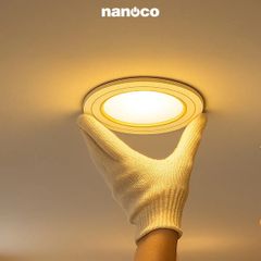 Đèn LED âm trần Nanoco ECO Metal Series 10W Ø90 | Viền Trắng/Vàng/Bạc | Ánh sáng 3000K/4000K/6500K/Đổi màu