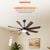 Quạt trần trang trí vân gỗ 8 cánh động cơ DC có remote Nanoco model NCFD6089L công suất 65W