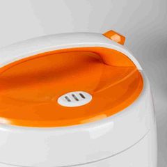 Nồi cơm điện 0.8L Nanoco model NRC0801W màu trắng-cam, nút cơ công suất 250W