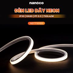 Đèn LED Dây Nanoco Neon Top Bend 9W/m DC24V IP65 CRI Ra90 126 LED/m Ánh Sáng Liền Mạch
